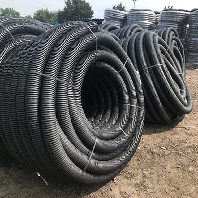 100mm perforated land drainage pipe (50m coil)