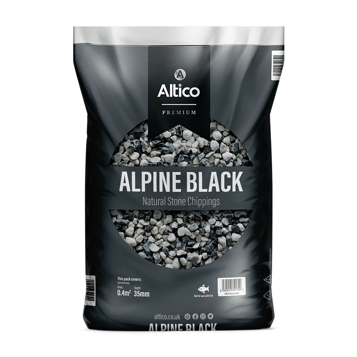 Black ice (alpine black) chippings