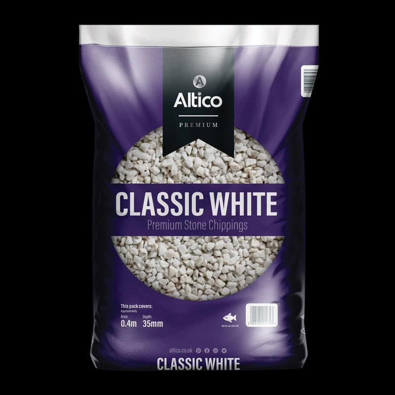 10mm Classic White Gravel/Polar White