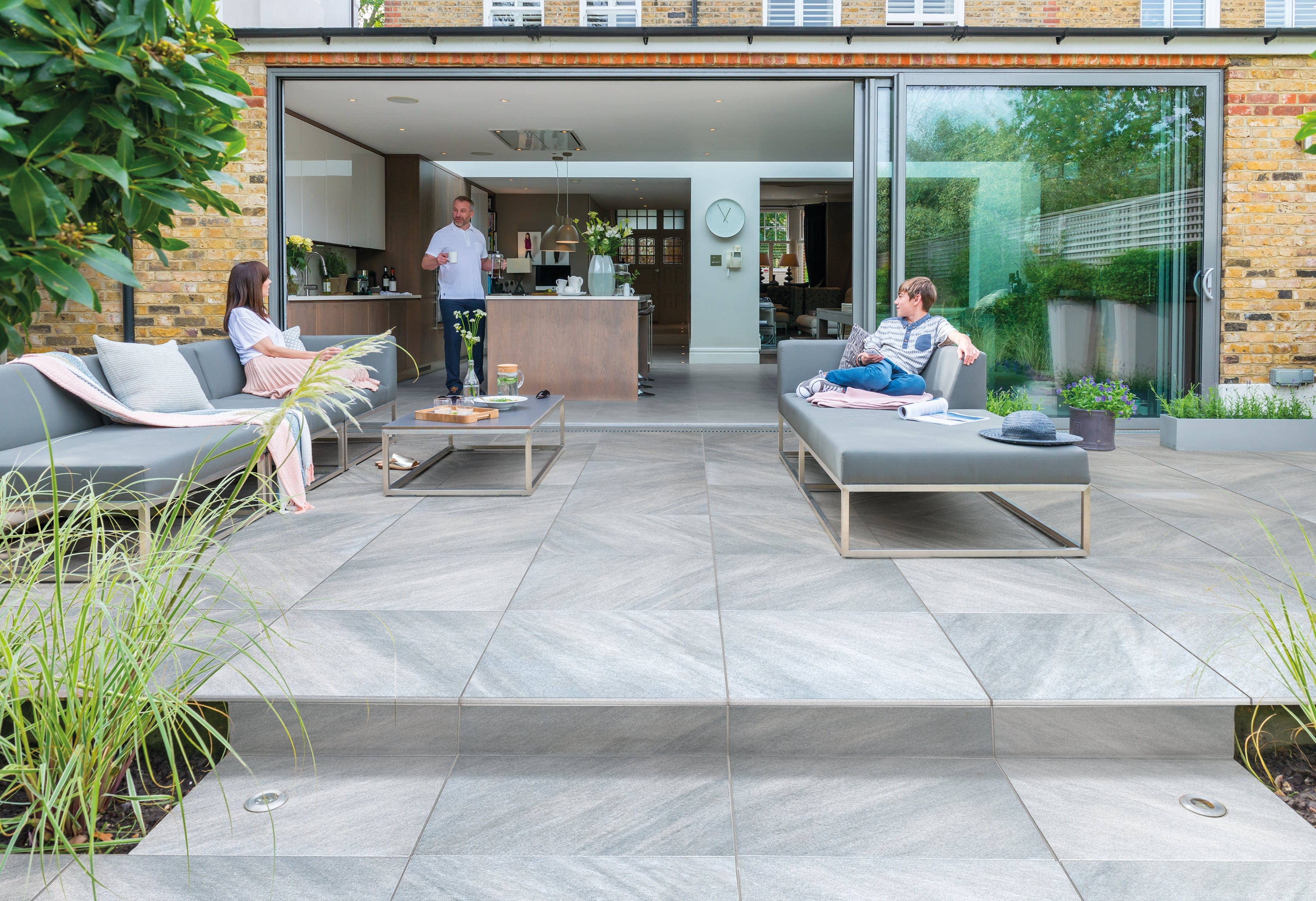 Bradstone Mode Profiled Porcelain Paving - Silver Grey