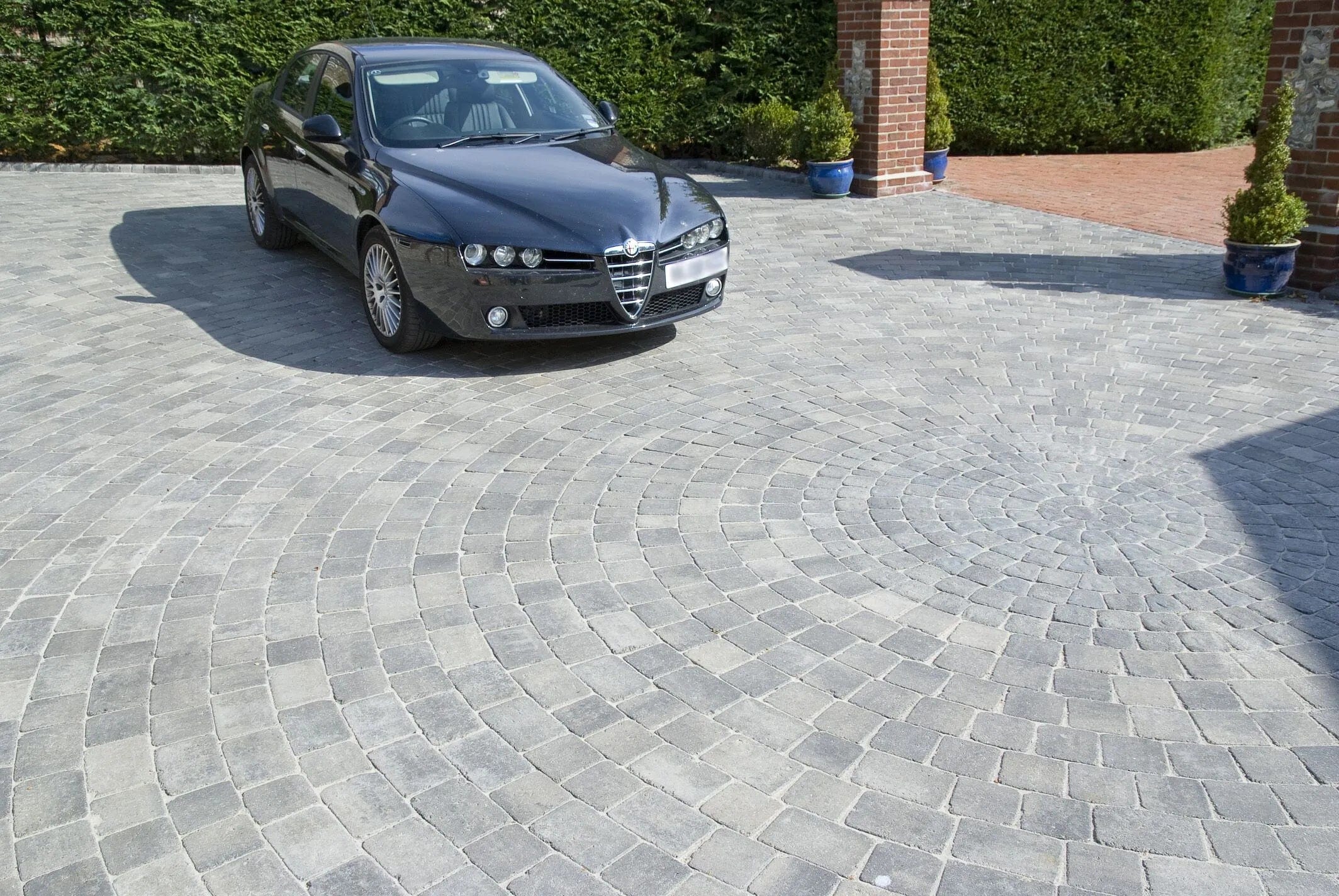 Brett Regatta Circle Driveway Block Paving - Silver Haze