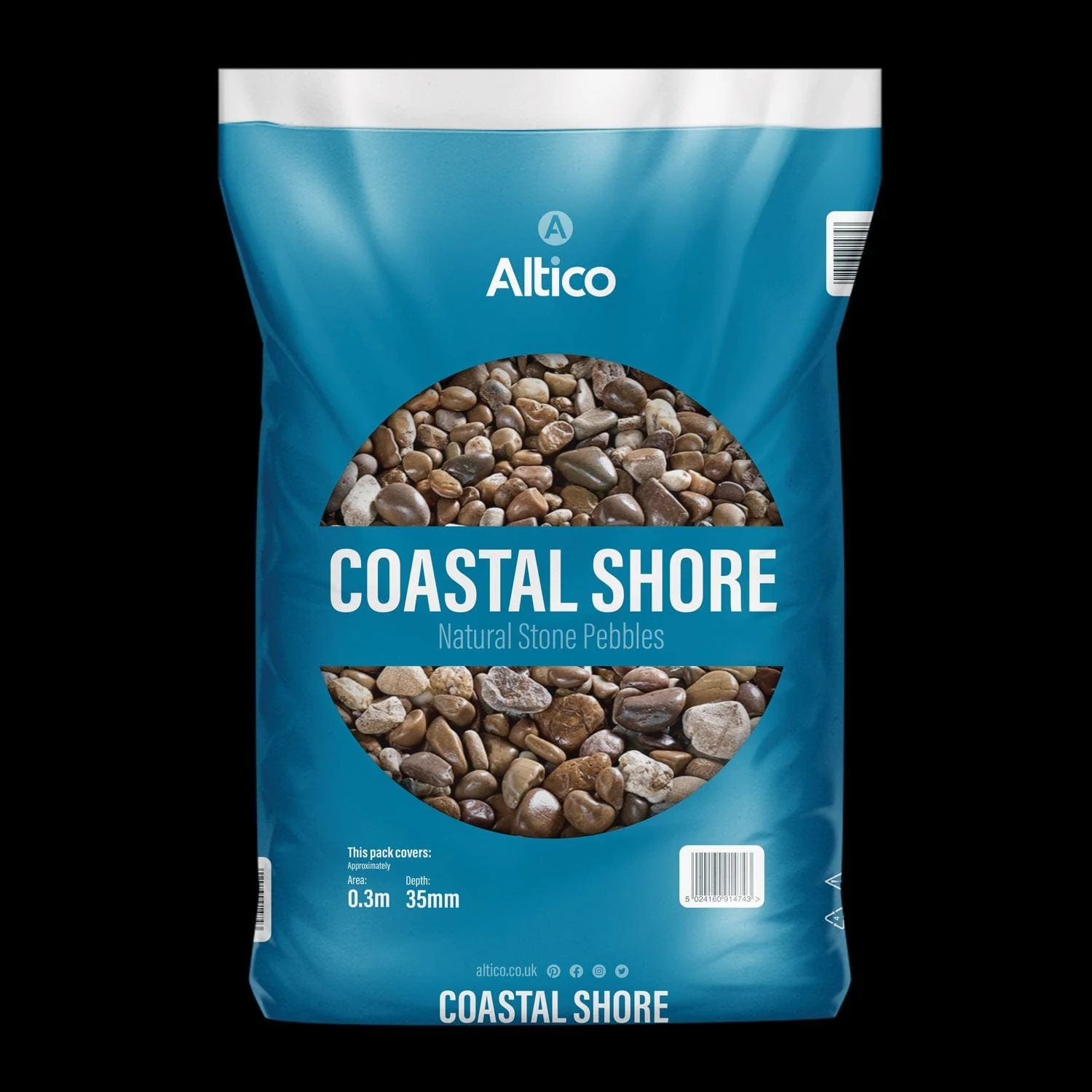 Coastal Shore 40mm Pebbles