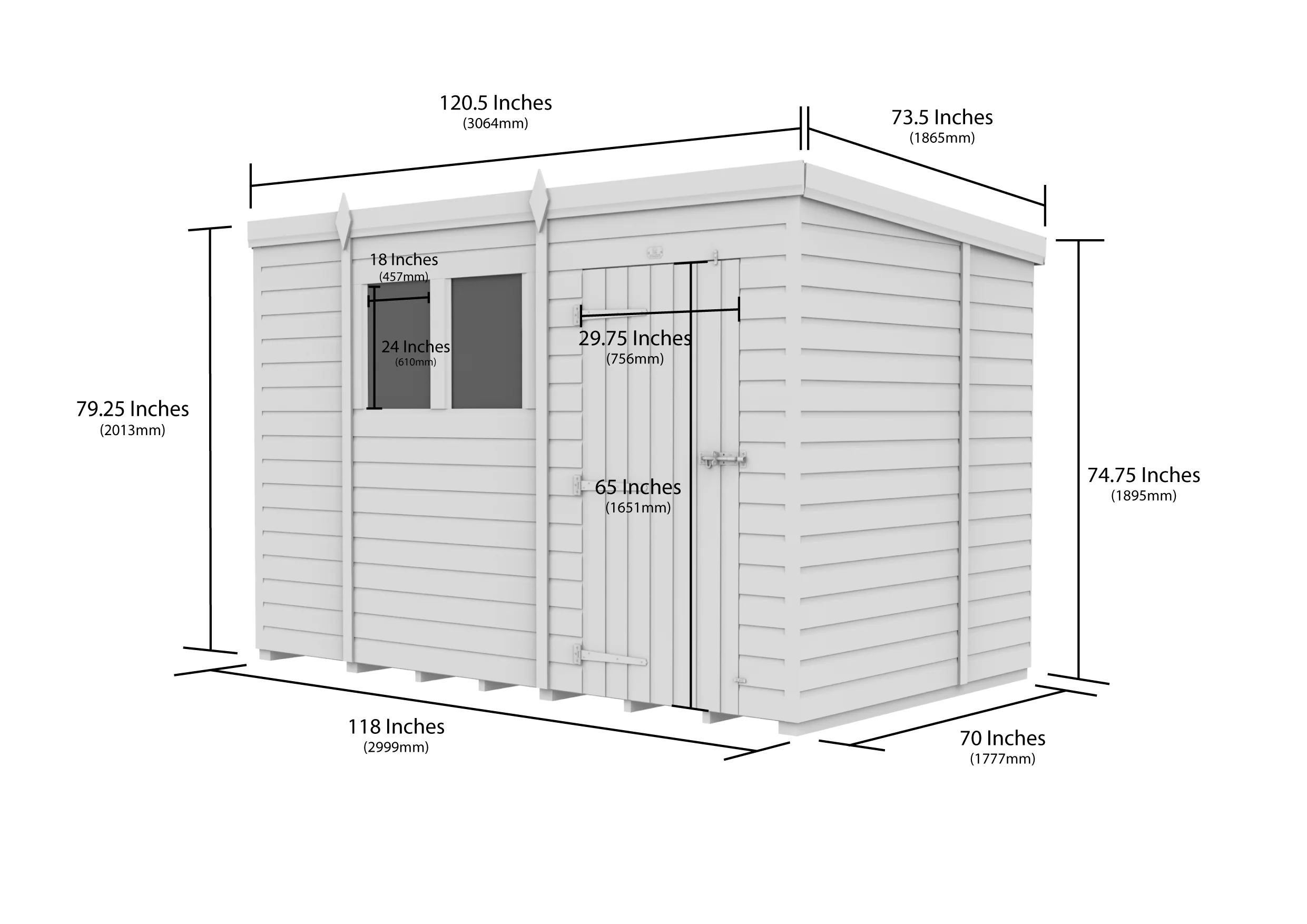 Pent Shed 6ft x 10ft - Image 5