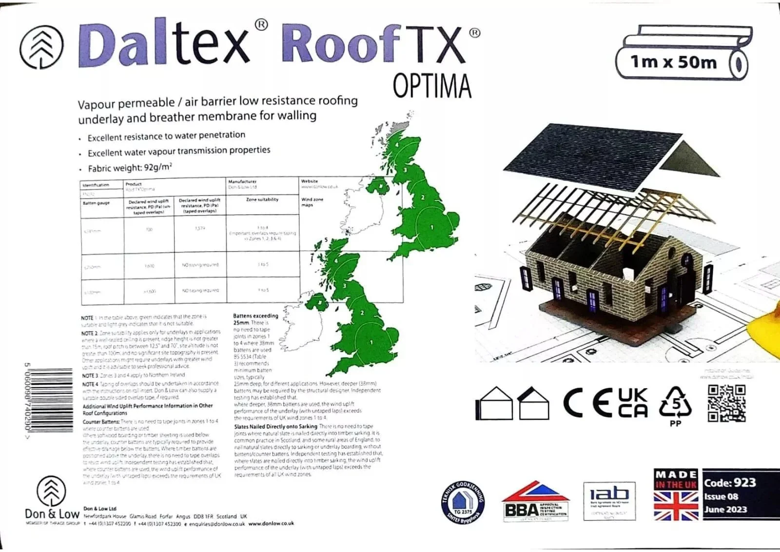 Daltex Rooftx Optima Breathable Membrane - Image 3