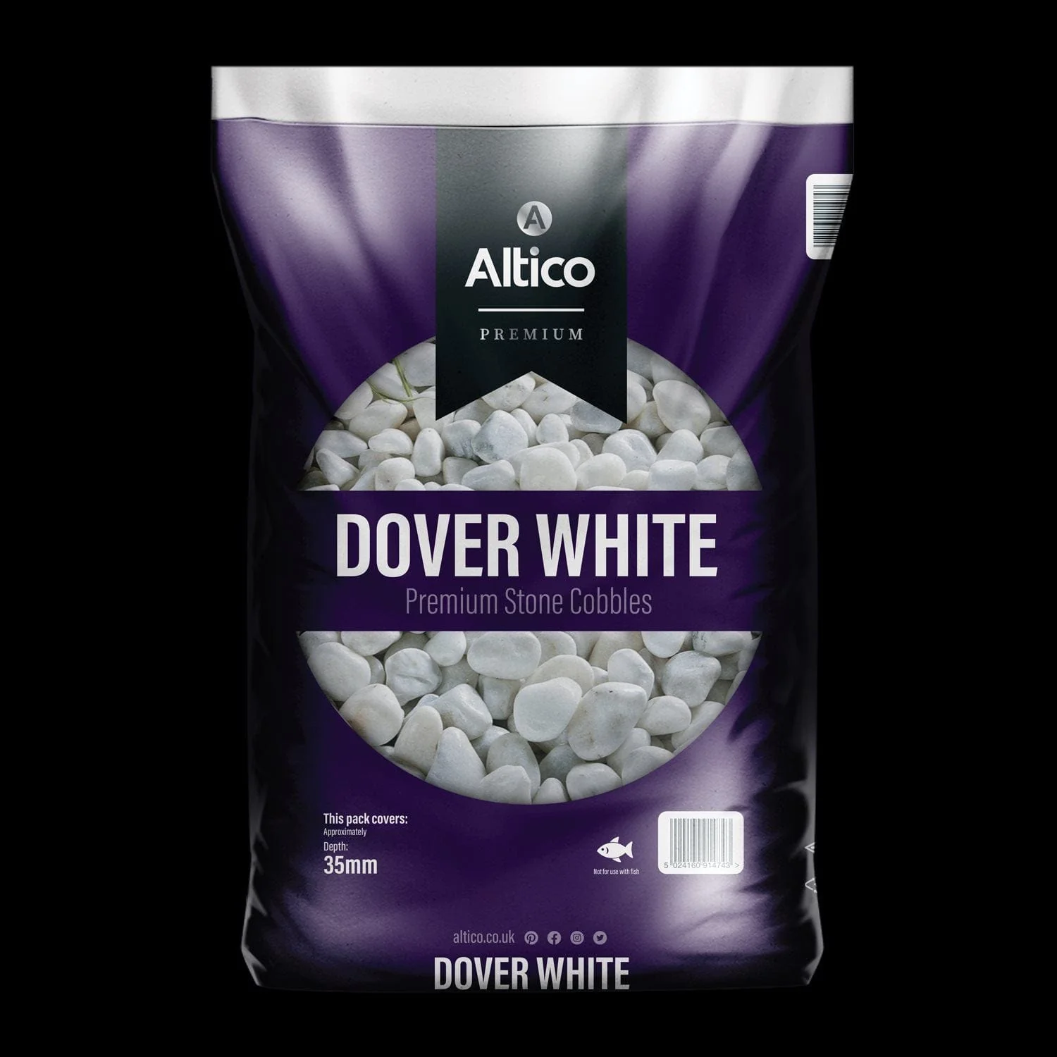 Dover White 50–70mm Cobbles