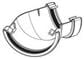 HALF ROUND GUTTERING 135 DEGREE ANGLE BLACK - Image 3