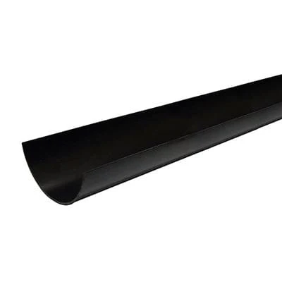 HALF ROUND GUTTERING 4 METRE LENGTHS BLACK