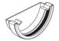 HALF ROUND GUTTERING STOP END EXTERNAL BLACK - Image 3