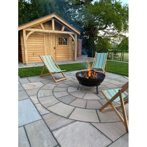 Natural Sandstone Circle 2.4m With Squaring Off Kit Included - 22mm - Riven - Image 10