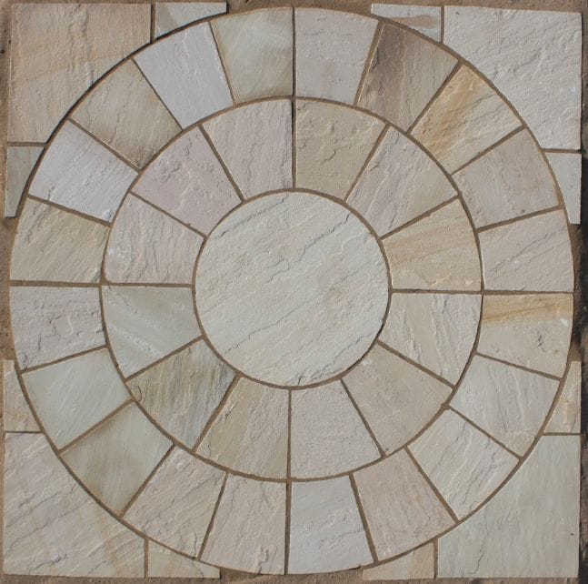 Natural Sandstone Circle 2.4m With Squaring Off Kit Included - 22mm - Riven - Image 8