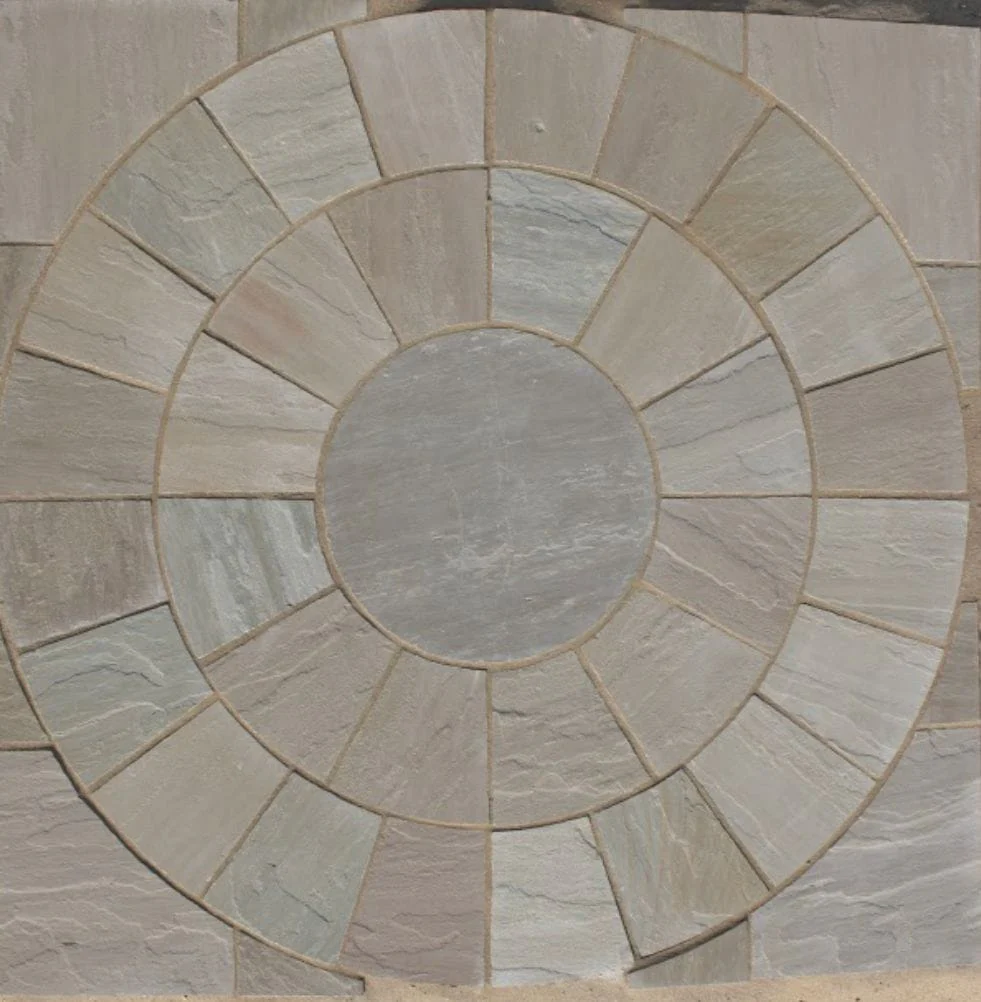 Natural Sandstone Circle 2.4m With Squaring Off Kit Included - 22mm - Riven - Image 9