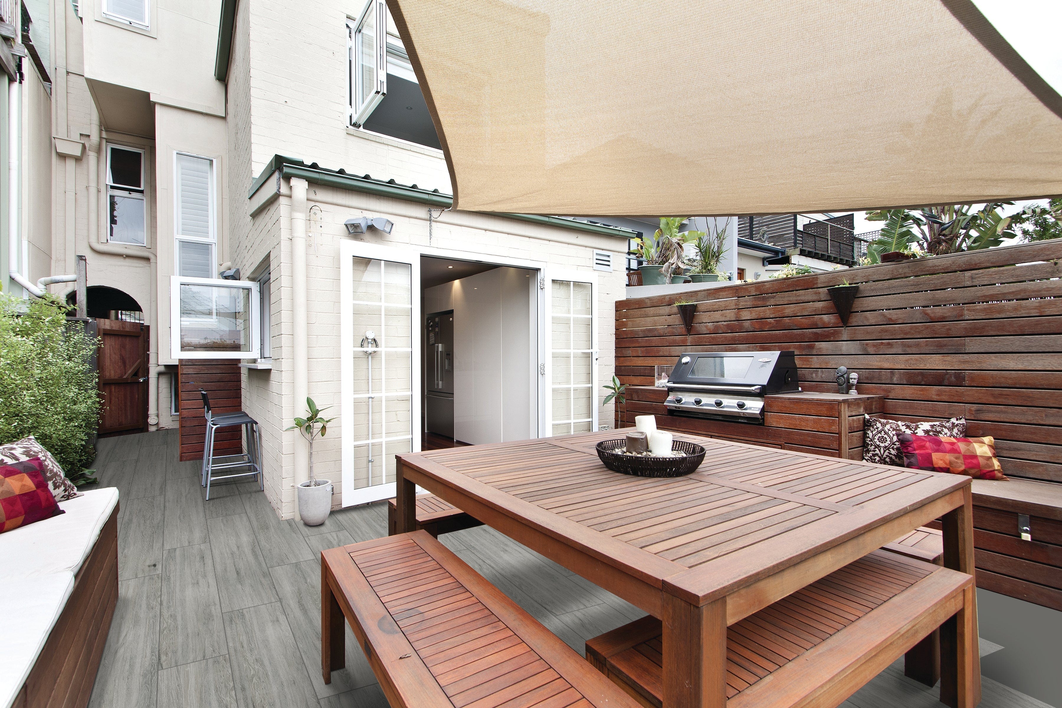 NEW Bradstone Heartwood Porcelain Paving Slabs In Oak