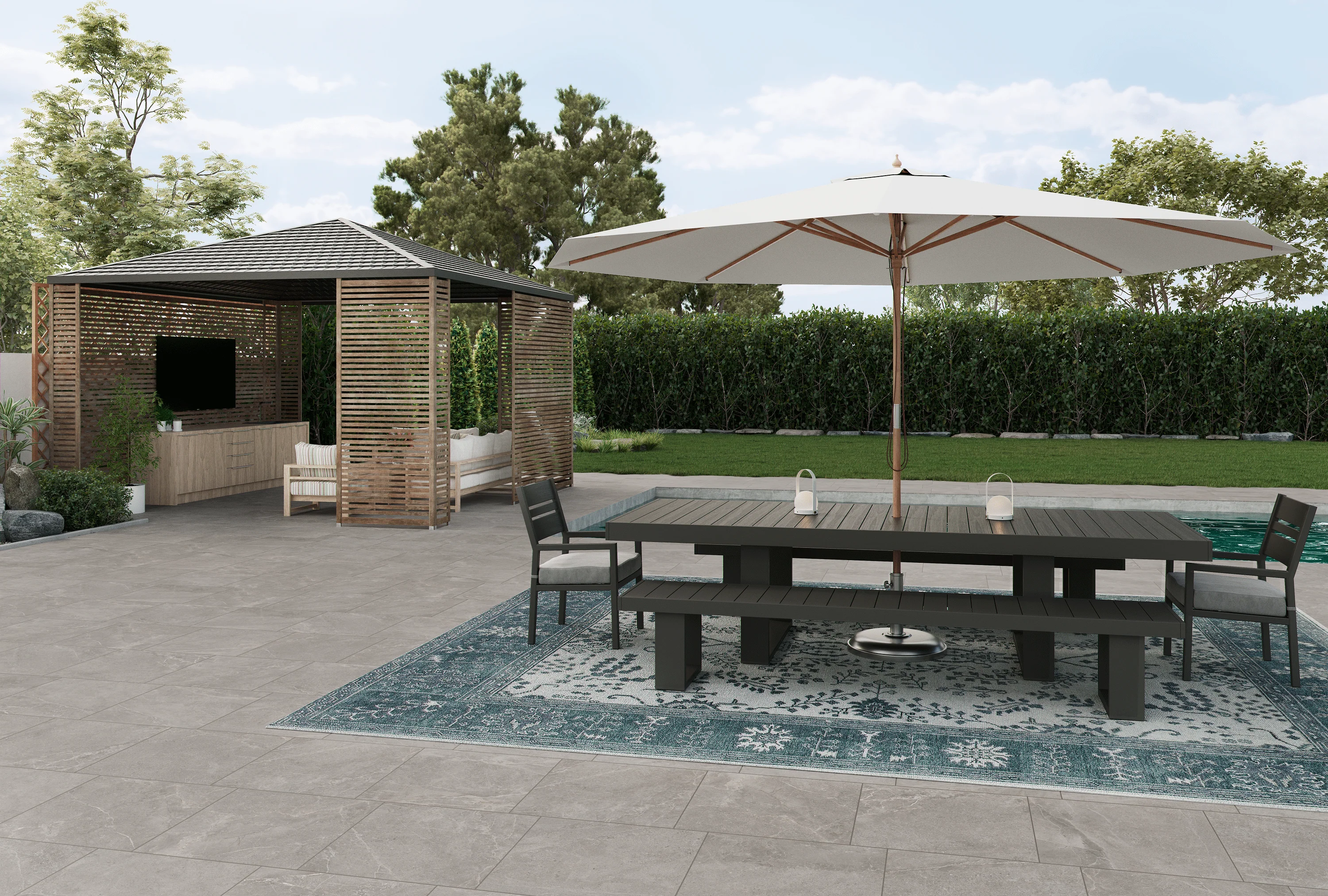 NEW Bradstone Vala Porcelain Paving Slabs In Grey - Image 2