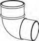 Round Downpipe Bend Black - Image 3