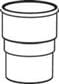 Round Downpipe Coupler Black - Image 2