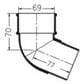 Round Downpipe Offset Bend Black - Image 2
