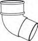 Round Downpipe Offset Bend Black - Image 3