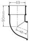 Round Downpipe Shoe Black - Image 2
