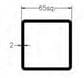 Square Downpipe 4 Metre Lengths Black - Image 2