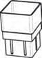 Square Downpipe Coupler Black - Image 3