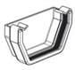 SQUARE LINE GUTTERING STOP END EXTERNAL BLACK - Image 3