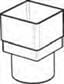 Square-Round Downpipe Adaptor Black - Image 2