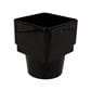 Square-Round Downpipe Adaptor Black - Image 3