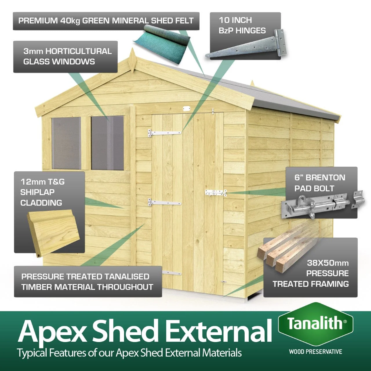 Apex Shed 4ft x 10ft - Image 10