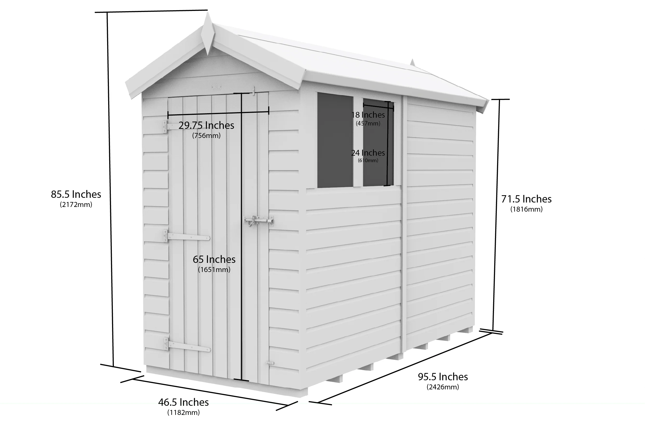 Apex Shed 4ft x 8ft - Image 5