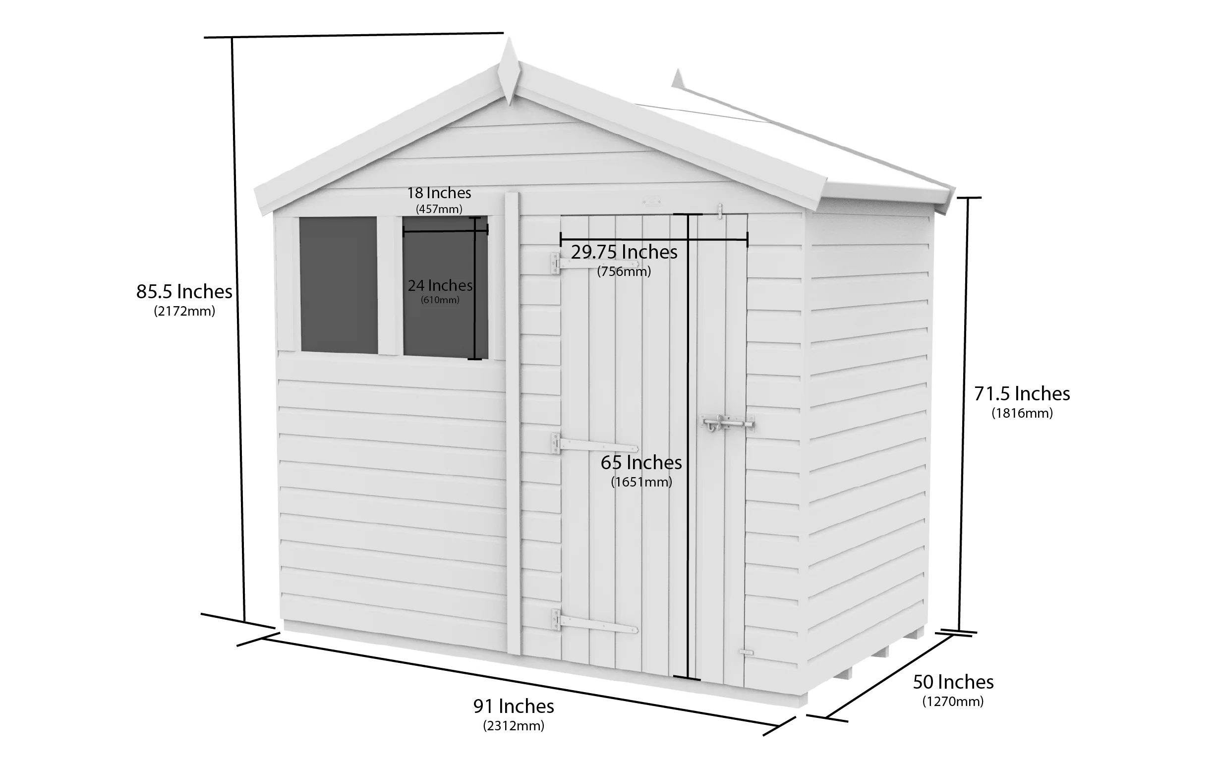 Apex Shed 8ft x 4ft - Image 5