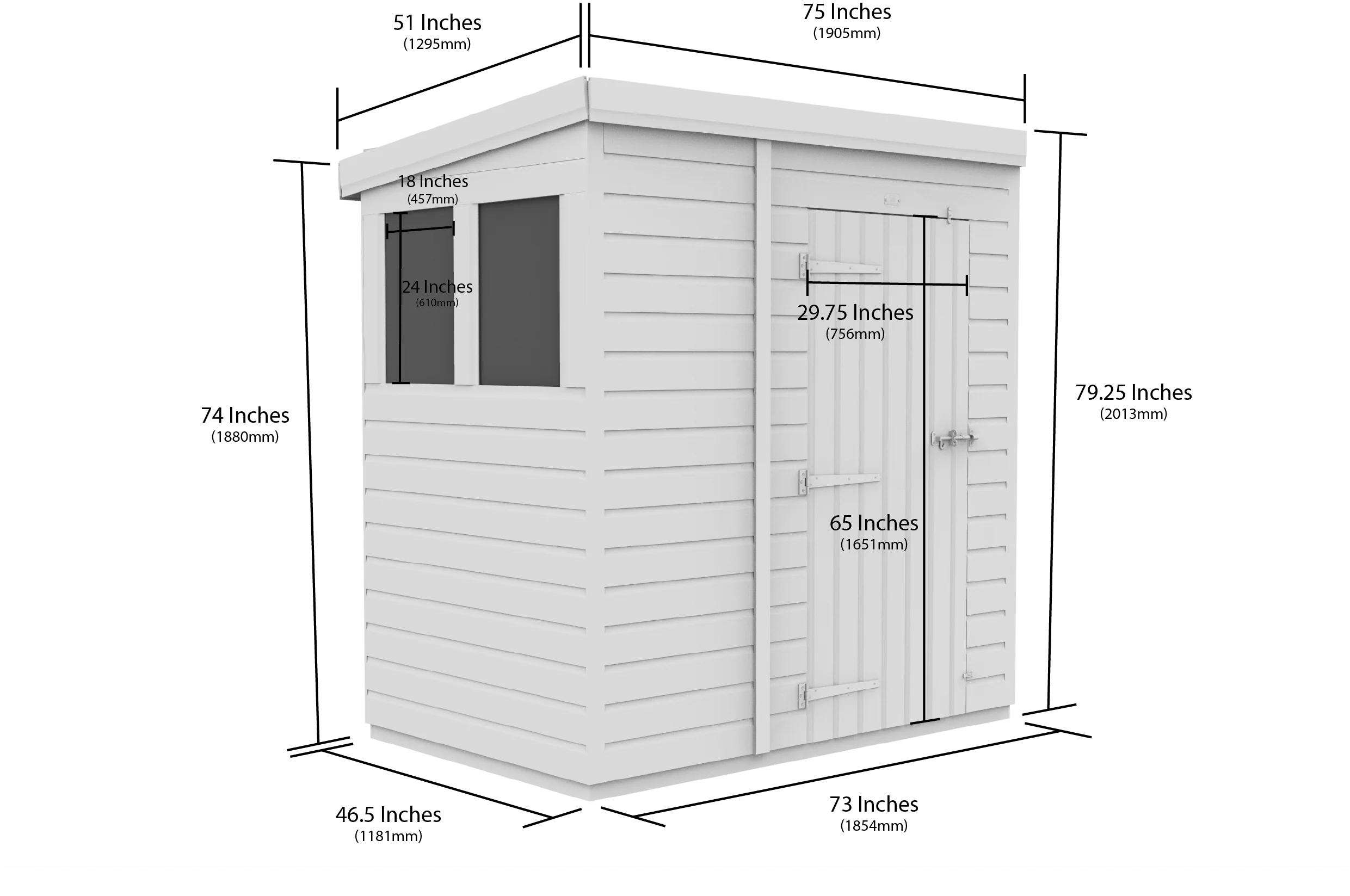 Pent Shed 4ft x 6ft - Image 5
